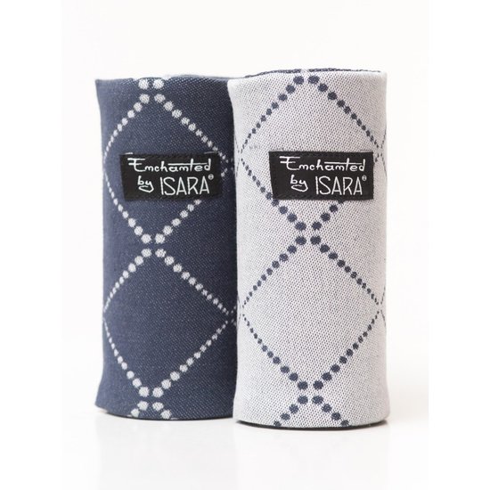 ISARA ISARA teething pads Diamonda Blue Ink (reversible)