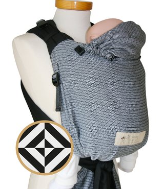 Storchenwiege Babycarrier - Black White