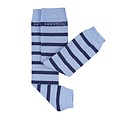 Hoppediz Beenwarmers Organic - blauw gestreept