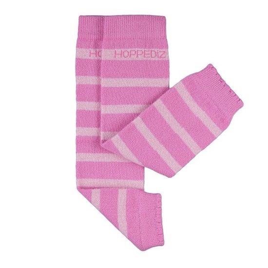 Hoppediz Beenwarmers Merinowol - roze gestreept