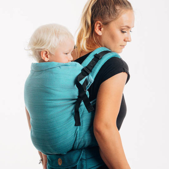 LennyLamb LennyPreschool - Little Herringbone Ombre Teal