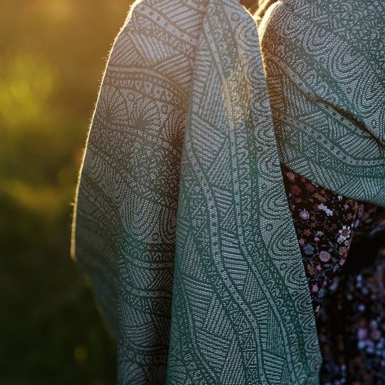 Little Frog  Little Frog draagdoek - Green Linen Harmony