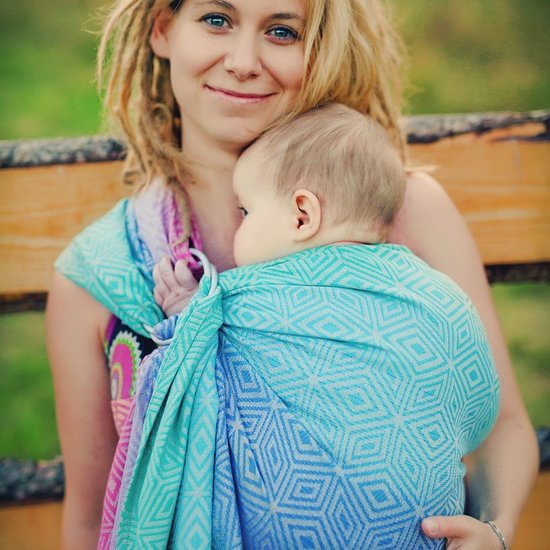 Little Frog  Little Frog ringsling - Linen Aurora Cube