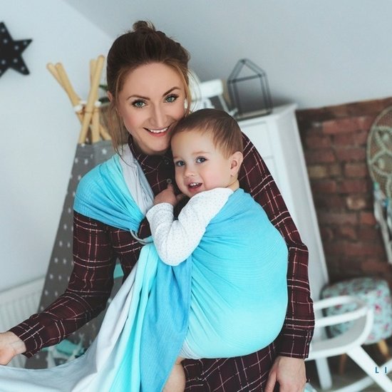 Little Frog  Little Frog ringsling - Bamboo Lazurite