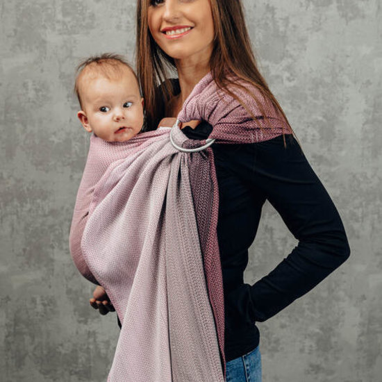 LennyLamb LennyLamb ringsling - Little Herringbone Pink