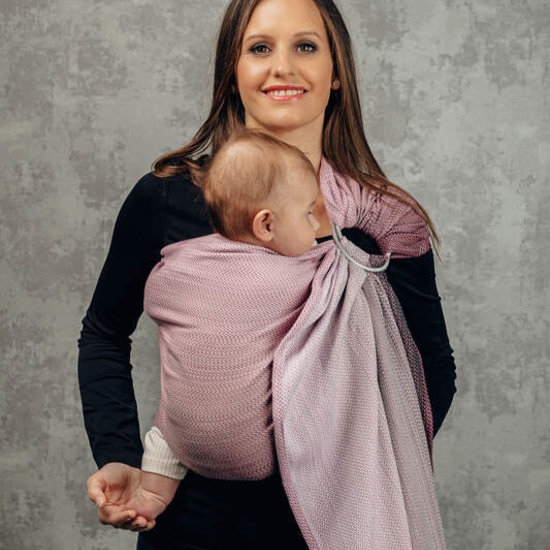 LennyLamb LennyLamb ringsling - Little Herringbone Pink