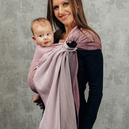 LennyLamb LennyLamb ringsling - Little Herringbone Pink