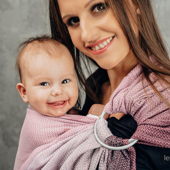 LennyLamb LennyLamb ringsling - Little Herringbone Pink