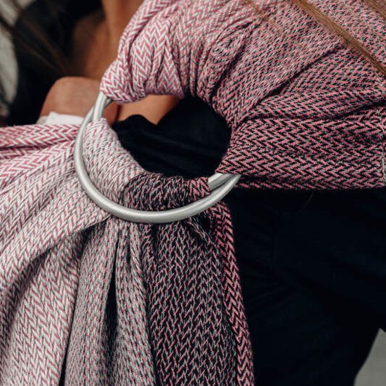 LennyLamb LennyLamb ringsling - Little Herringbone Pink