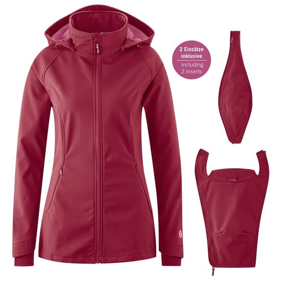 Mamalila Mamalila Softshell Babywearing Jacket Allrounder - Berry