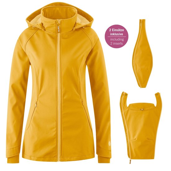 Mamalila Mamalila Softshell Babywearing Jacket Allrounder - Mustard