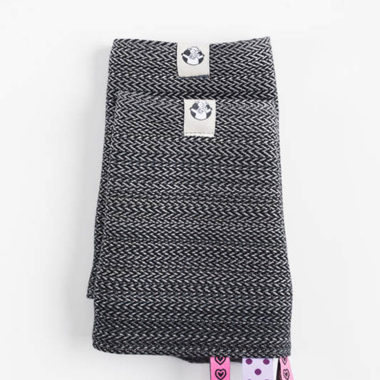 LennyLamb LennyLamb Drool Pads - Little Herringbone Ombre Grey