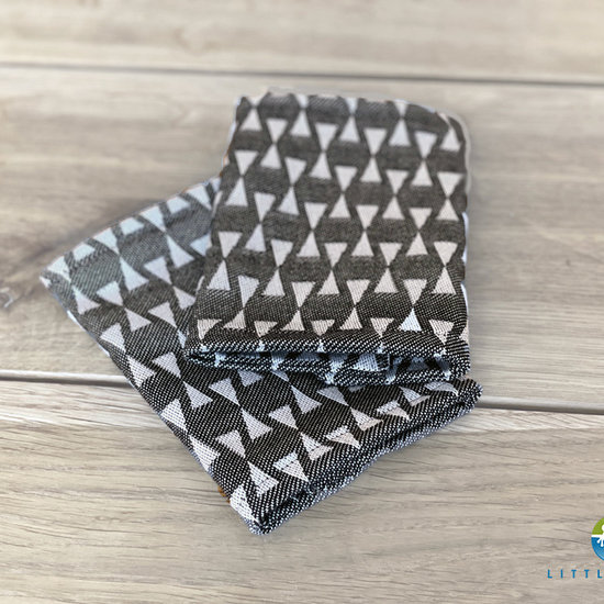 Little Frog  Little Frog Drool Pads - Gray Mosaic