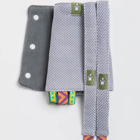 LennyLamb LennyLamb Drool Pads - Little Herringbone  Grey