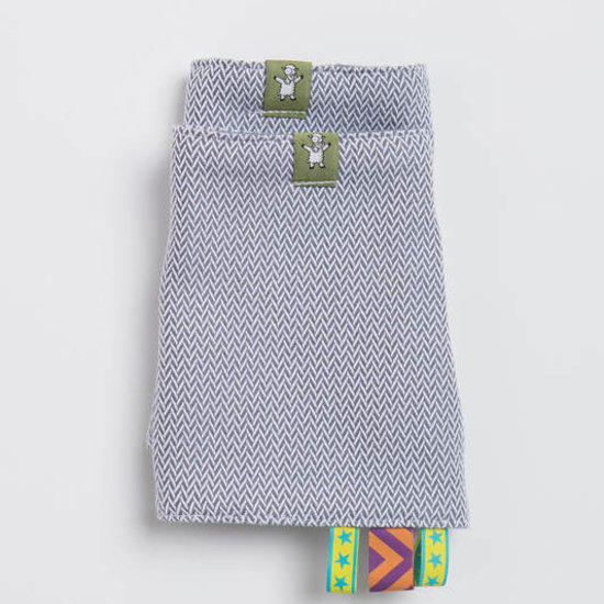LennyLamb LennyLamb Drool Pads - Little Herringbone  Grey