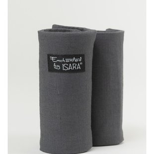 ISARA teething pads - Graphit Linen