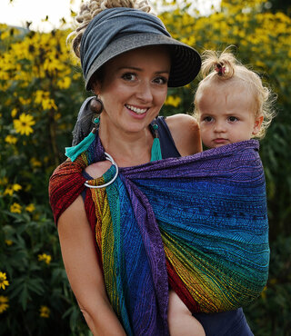 Little Frog ringsling - Rainbow Harmony