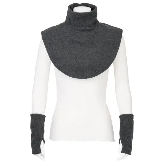 Hoppediz Hoppediz col en handwarmers -  Anthracite