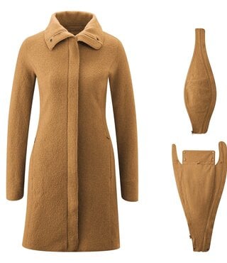LAATSTE maat S - Mamalila Eco wool draagjas Oslo - Camel