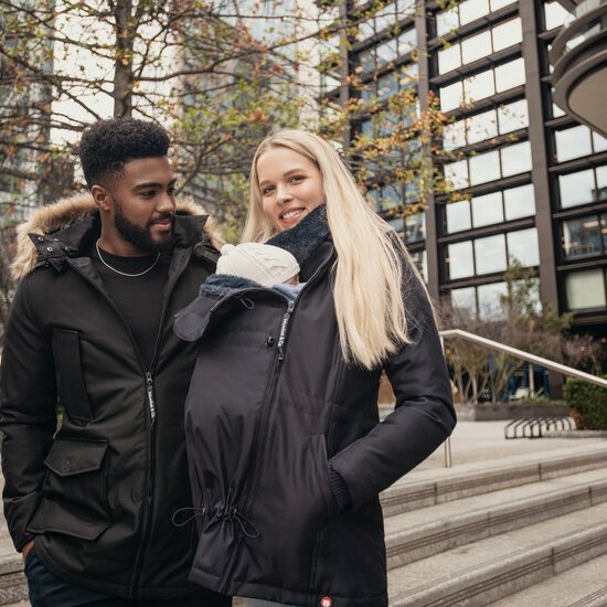 Wombat & Co Wallaby draag- en positiejas  - Black/Grey