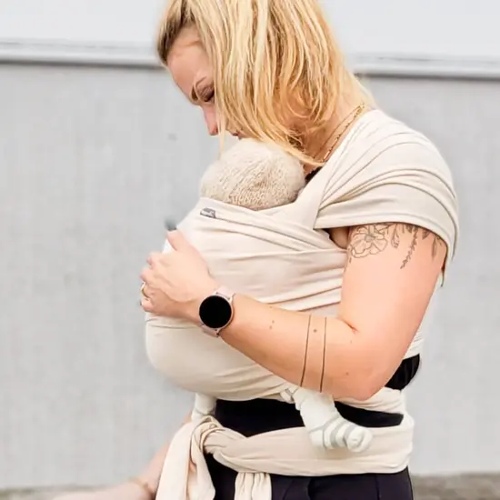 Hoppediz Hoppediz rekbare doek - Creme