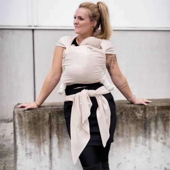 Hoppediz Hoppediz rekbare doek - Creme