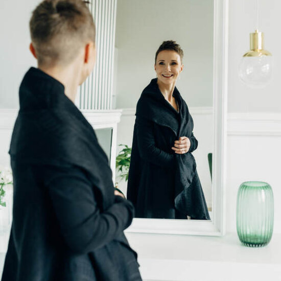 LennyLamb LennyLamb Long Cardigan - Peacock's Tail - Pitch Black