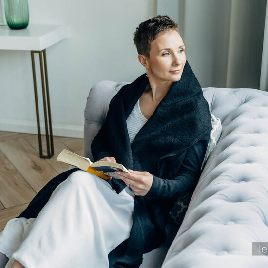 LennyLamb LennyLamb Long Cardigan - Peacock's Tail - Pitch Black