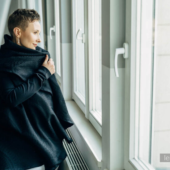 LennyLamb LennyLamb Long Cardigan - Peacock's Tail - Pitch Black