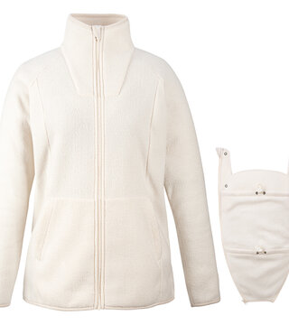 Mamalila fleece draagjas Basel - Offwhite