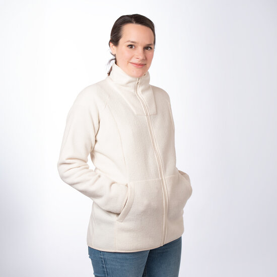 Mamalila Mamalila fleece draagjas Basel - Offwhite