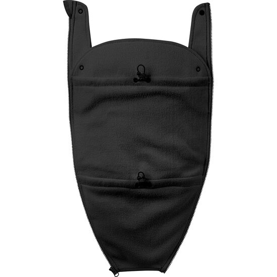 Mamalila Mamalila fleece draagjas Basel - Zwart