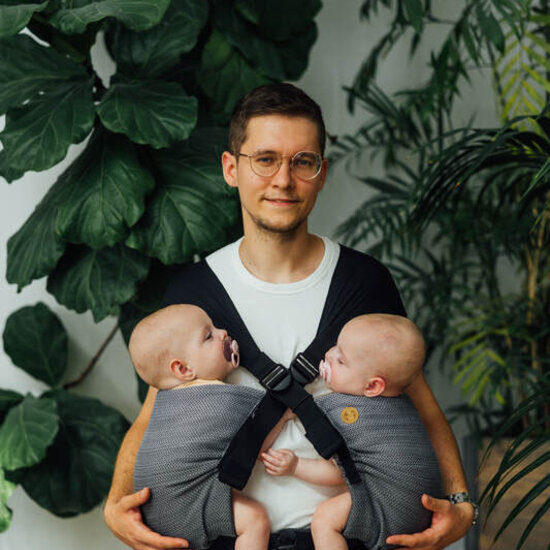 LennyLamb LennyTwin - Little Herringbone Ombre Grey