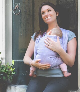 Pure Baby Love draagdoek - Paars maat 7