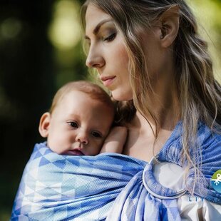 Little Frog draagdoek - Blue Illusion maat 5