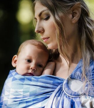 Little Frog draagdoek - Blue Illusion maat 5
