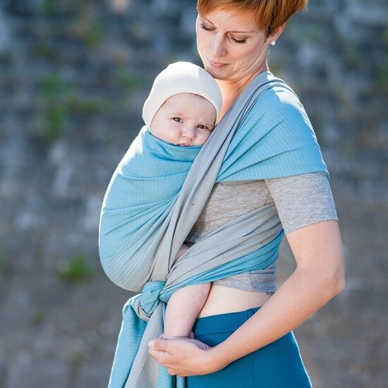 Storchenwiege Storchenwiege draagdoek - Leo duet Tukiz - Grau