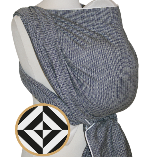 Storchenwiege Storchenwiege draagdoek - Leo Schwarz Weiss