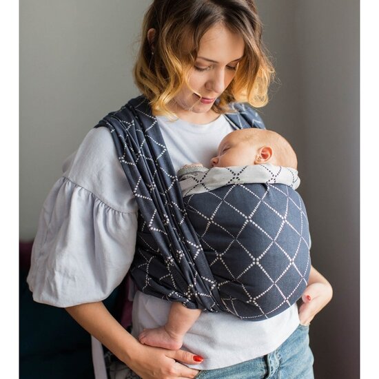 ISARA Isara draagdoek - Diamonda Blue Ink