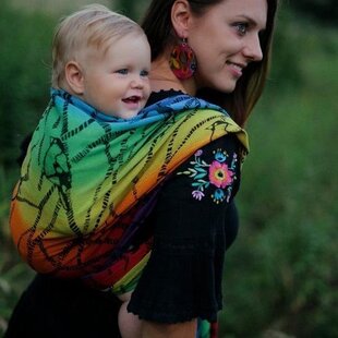 Beloved slings draagdoek - Sweet Tweet maat 6