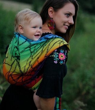 Beloved slings draagdoek - Sweet Tweet maat 6