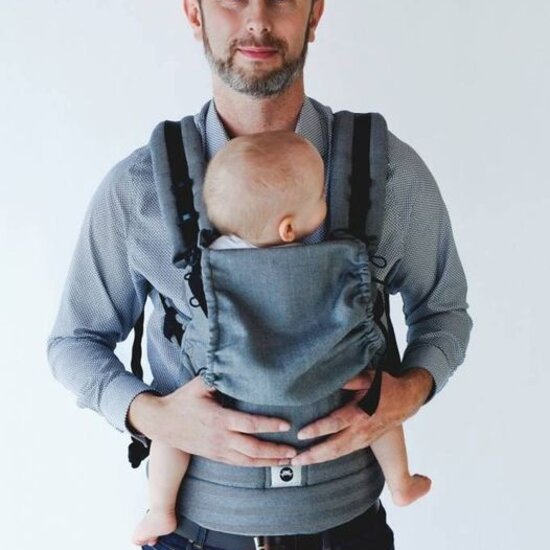 Little Frog  Little Frog Babycarrier  -  Graphite Herringbone