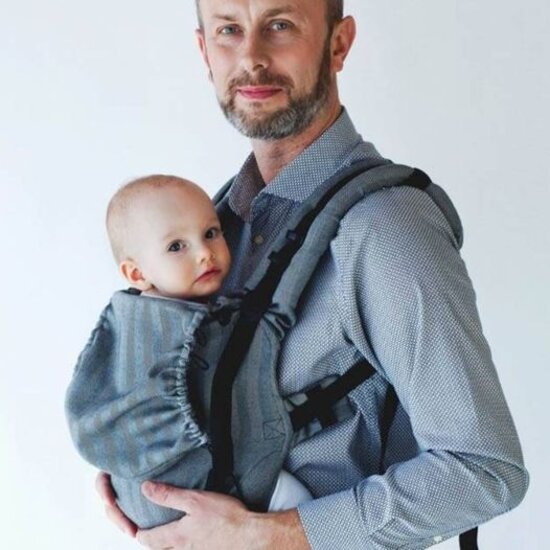Little Frog  Little Frog Babycarrier  -  Graphite Herringbone