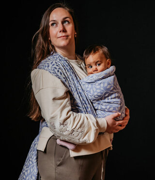 Pure Baby Love draagdoek - Floral  Lilac