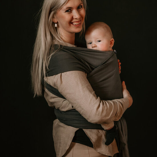 Pure Baby Love  Pure Baby Love rekbare draagdoek - Dark Grey