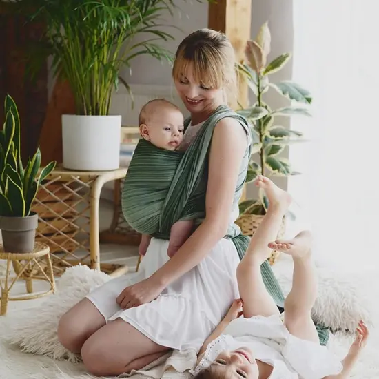 Little Frog  Little Frog draagdoek - Bamboo Verdelit