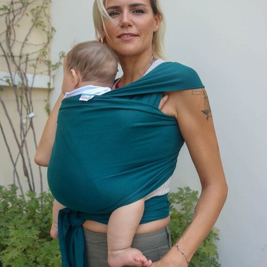 Neko Neko elastische draagdoek - Petrol Green