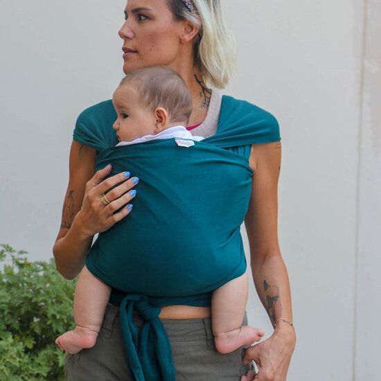 Neko Neko elastische draagdoek - Petrol Green