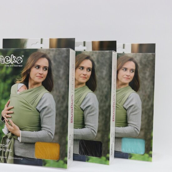 Neko Neko elastische draagdoek - Petrol Green