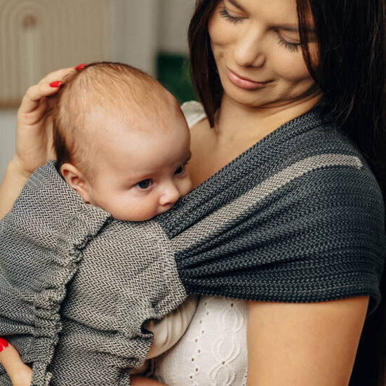 LennyLamb LennyHybrid Baby - Litte Herringbone Ombre Grey